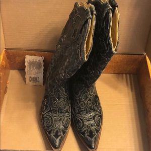 Corral Distressed Black Boots